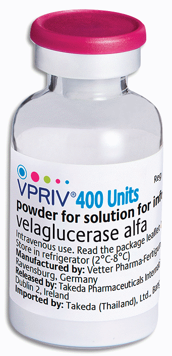 Image of VPRIV powd for soln for infusion 400 U | MIMS Thailand
